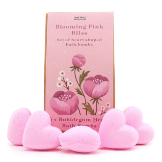 Pink Bliss Bath Bomb Heart Gift Set