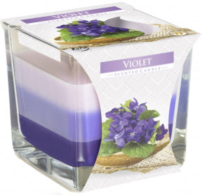 Violet Scented Rainbow Jar Candle - Scented Candle - Candle Jar