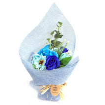Blue Soap Bouquet | Blue Standing Soap Flower | Pampering Heaven UK