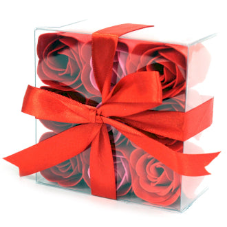 Red Rose Flowers Soap | 9 Red Rose Soap Set | Pampering Heaven UK