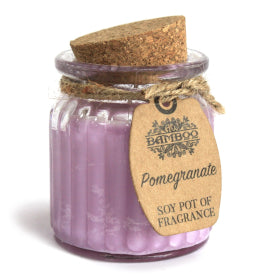 Pomegranate Scented Soy Candles Pot  - Scented Candle - Candle Jar