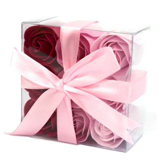 Pink Rose Flower Soap | 9 Pink Rose Soap Set | Pampering Heaven UK