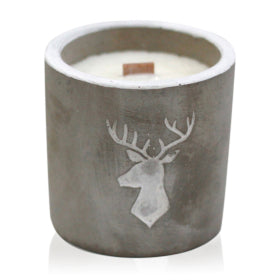 Whiskey & Woodsmoke Stag Head Candle Pot - Scented Candle