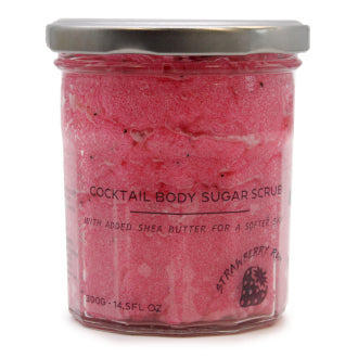 Strawberry Rum Fragranced Body Sugar Scrub - Organic Scrub - Body Scrub
