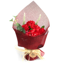 Red Standing Soap Flower Bouquet- Flower Soap- Bath Soap- Floral Bouquet